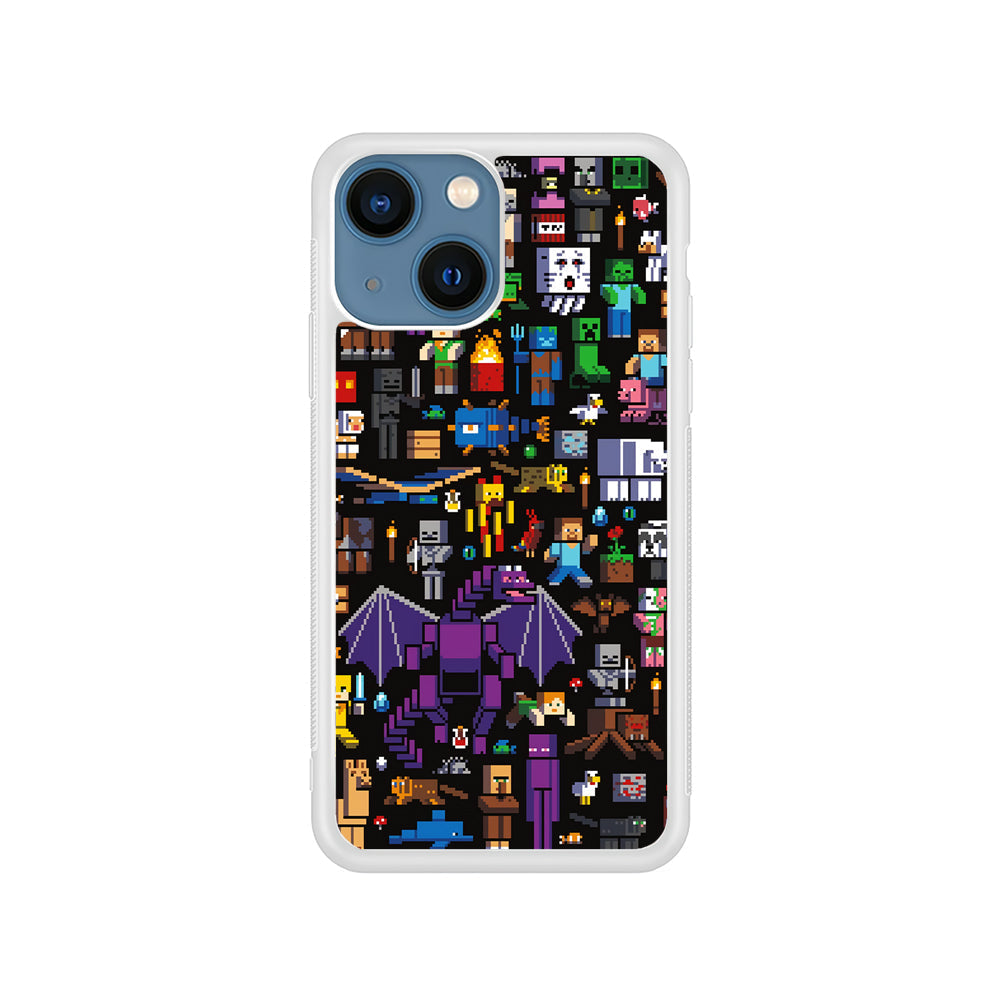 Minicraft All Characters iPhone 15 Plus Case