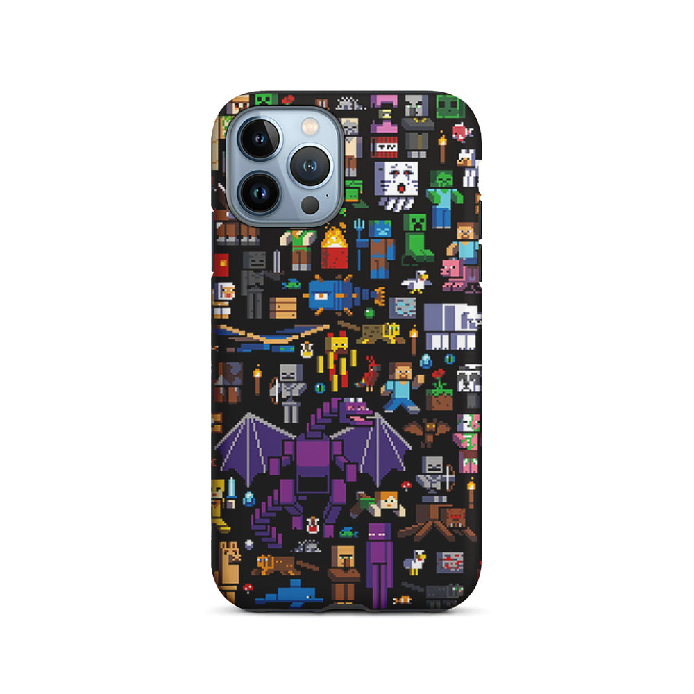 Minicraft All Characters iPhone 15 Pro Case