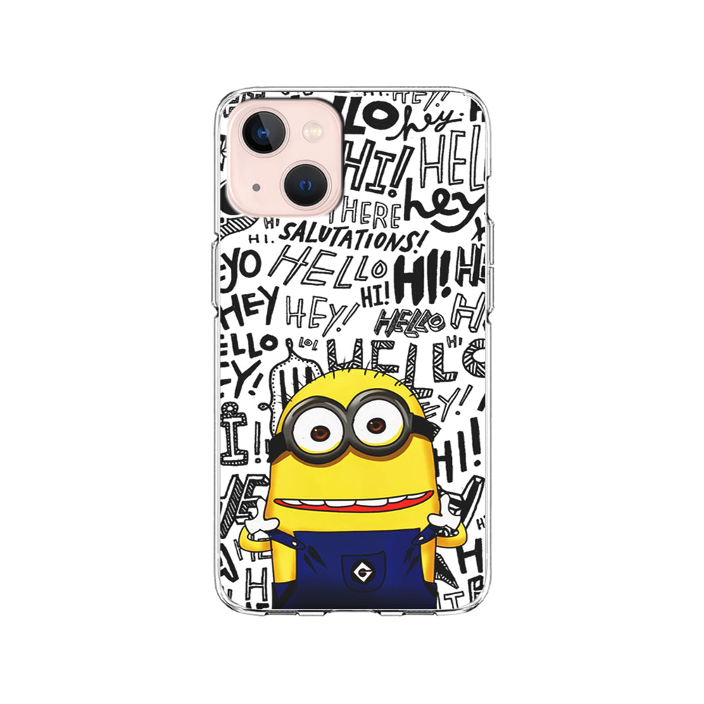 Minions Hail Word iPhone 15 Plus Case