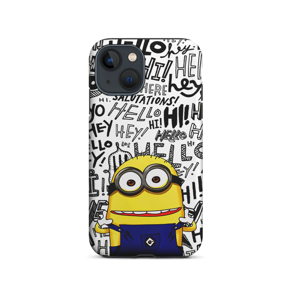 Minions Hail Word iPhone 15 Plus Case