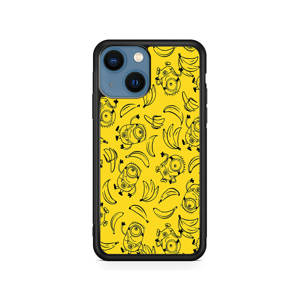 Minions and Banana Yellow iPhone 15 Plus Case