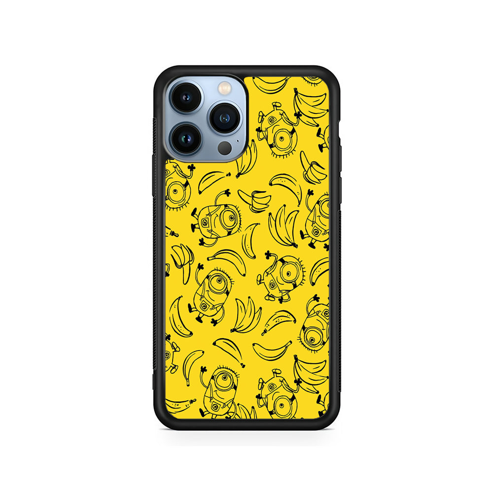 Minions and Banana Yellow iPhone 15 Pro Case