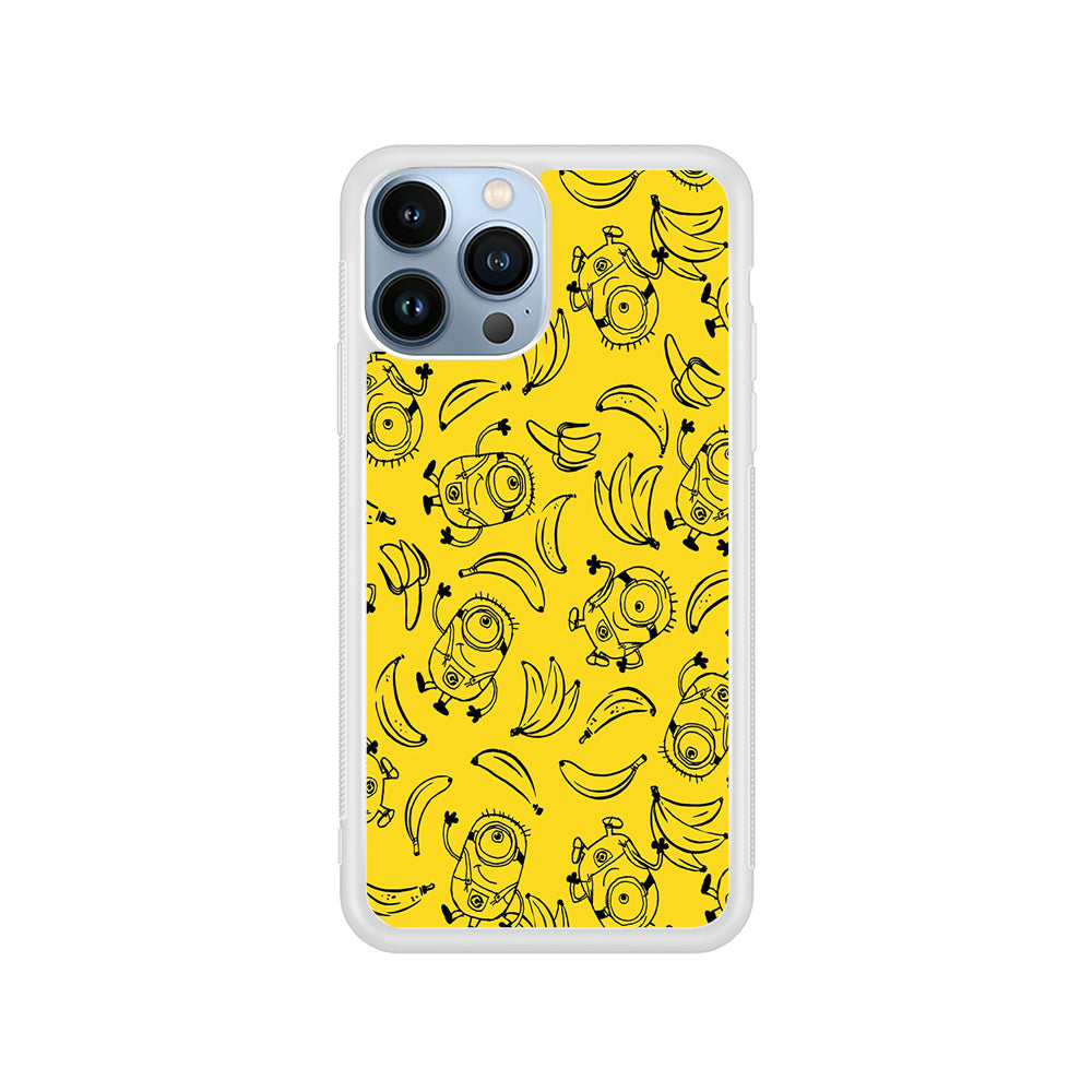 Minions and Banana Yellow iPhone 15 Pro Case