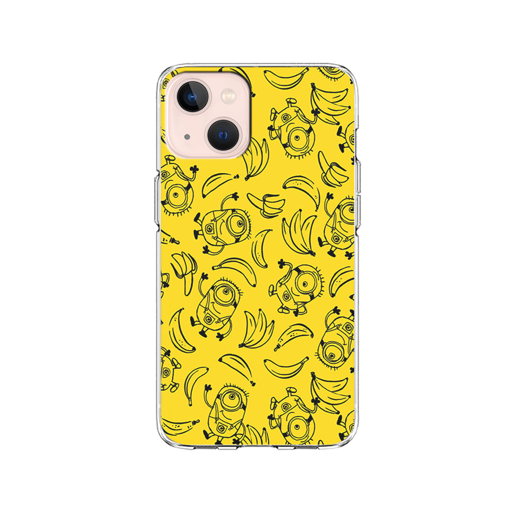 Minions and Banana Yellow iPhone 15 Plus Case