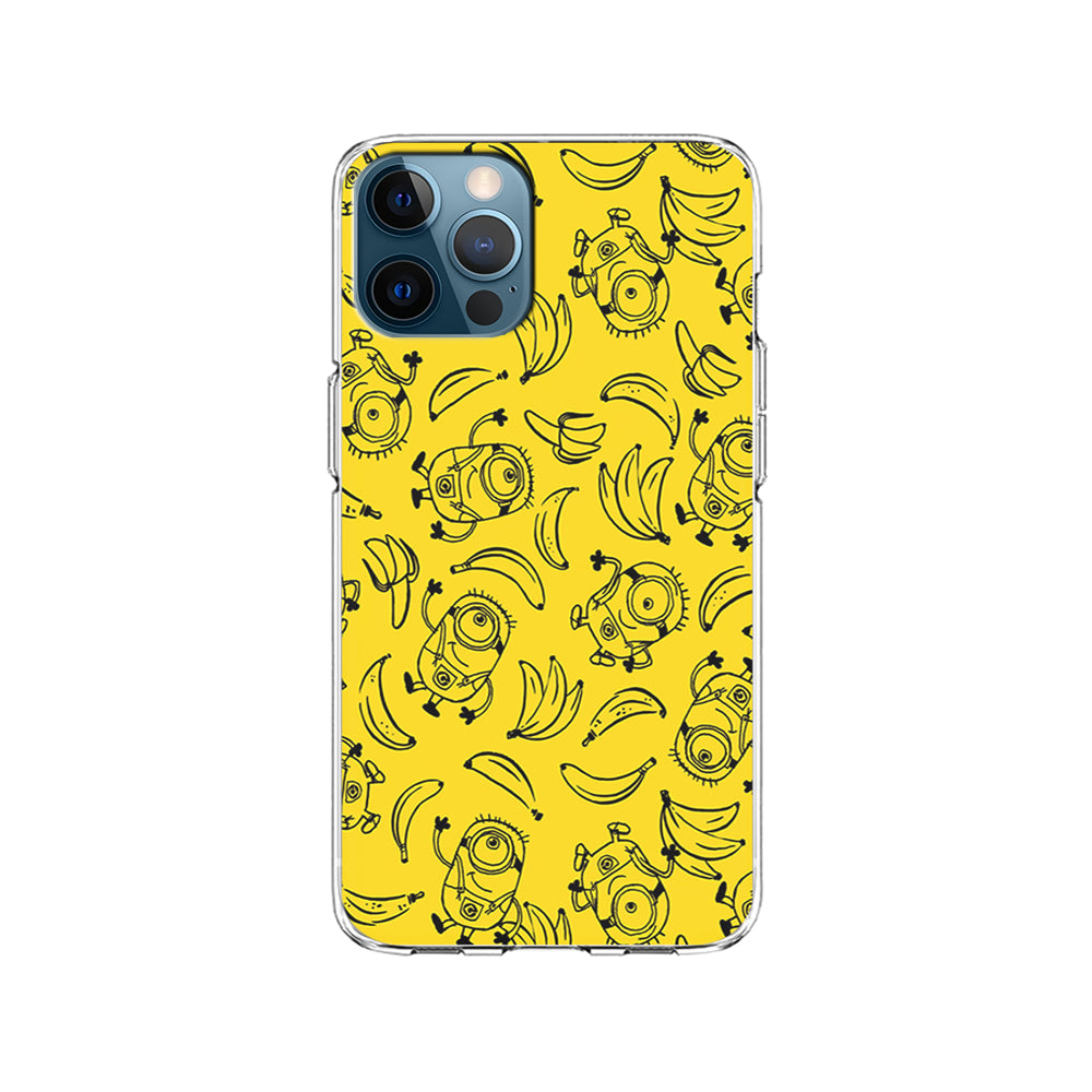 Minions and Banana Yellow iPhone 15 Pro Case