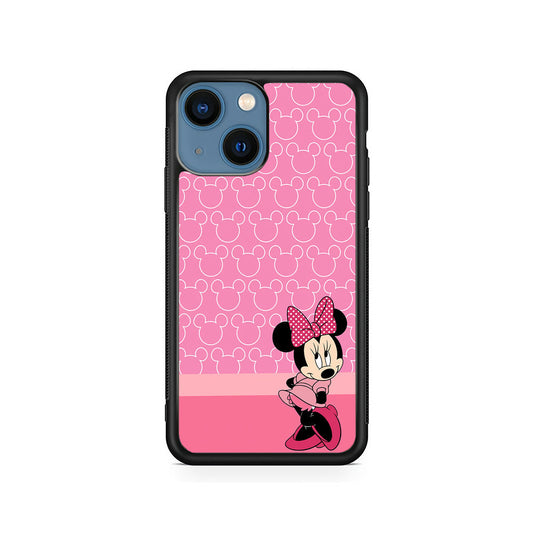 Minnie Mouse Pink Background iPhone 15 Plus Case