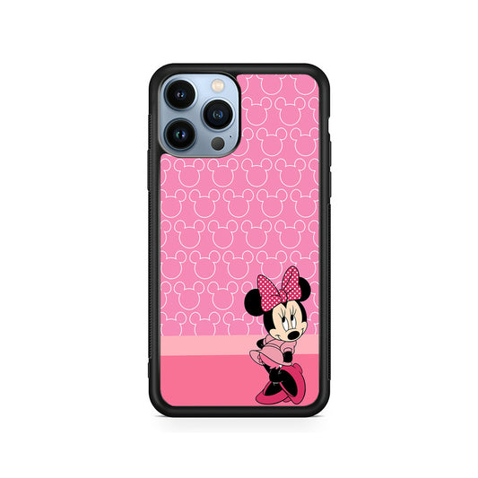 Minnie Mouse Pink Background iPhone 15 Pro Case