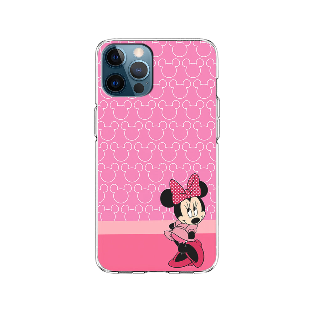 Minnie Mouse Pink Background iPhone 15 Pro Case