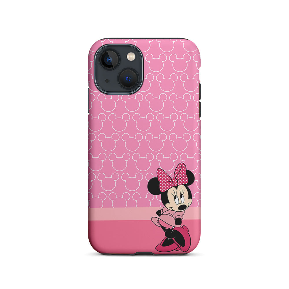 Minnie Mouse Pink Background iPhone 15 Plus Case