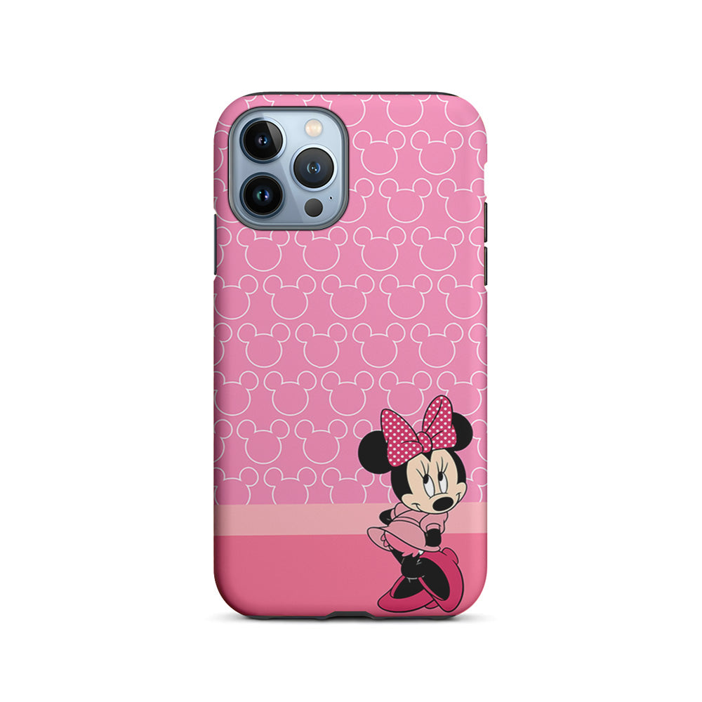 Minnie Mouse Pink Background iPhone 15 Pro Case