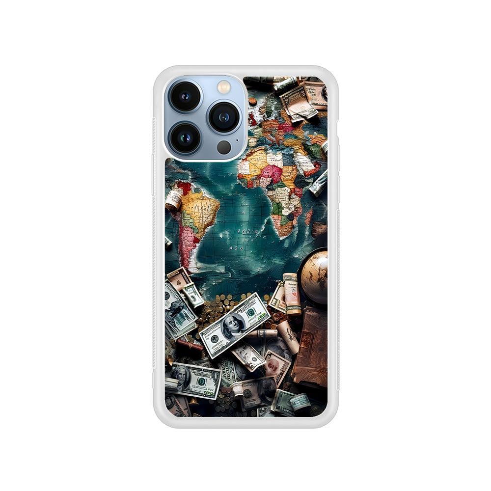 Money on The Map Travel iPhone 15 Pro Case