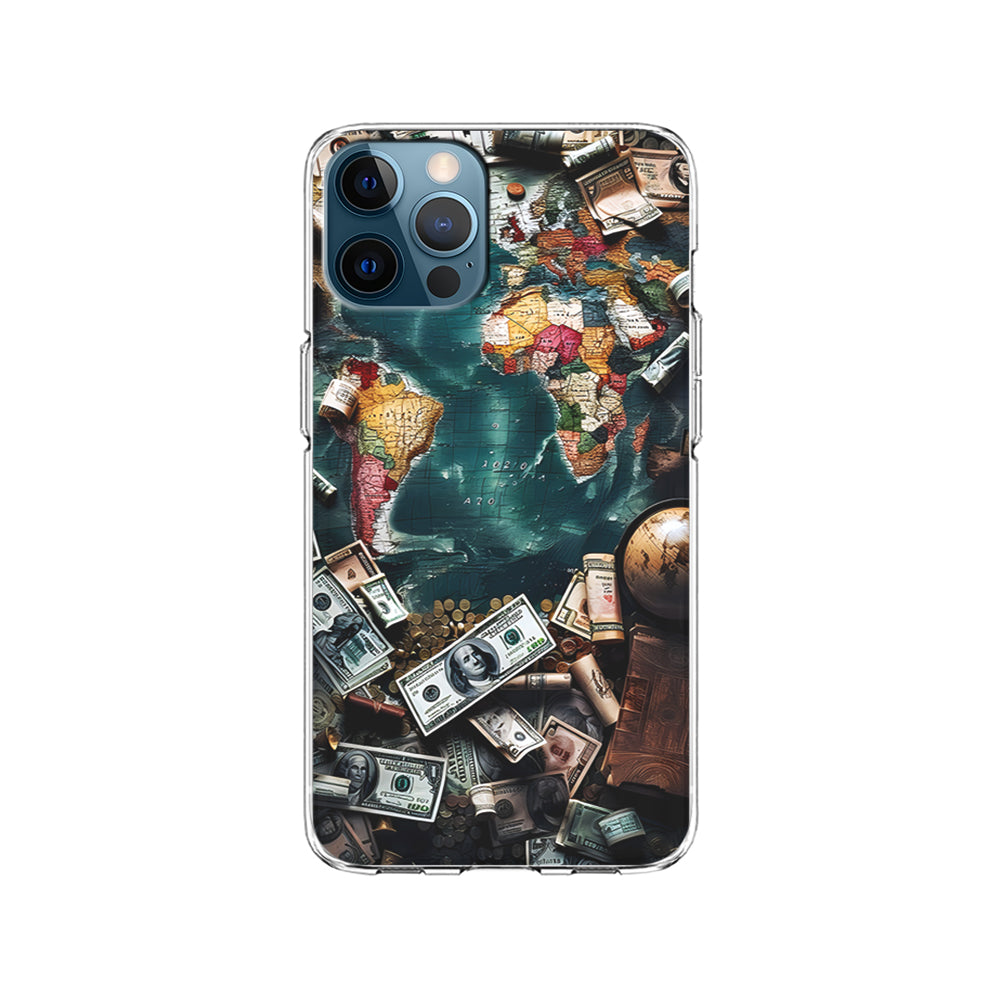 Money on The Map Travel iPhone 15 Pro Case