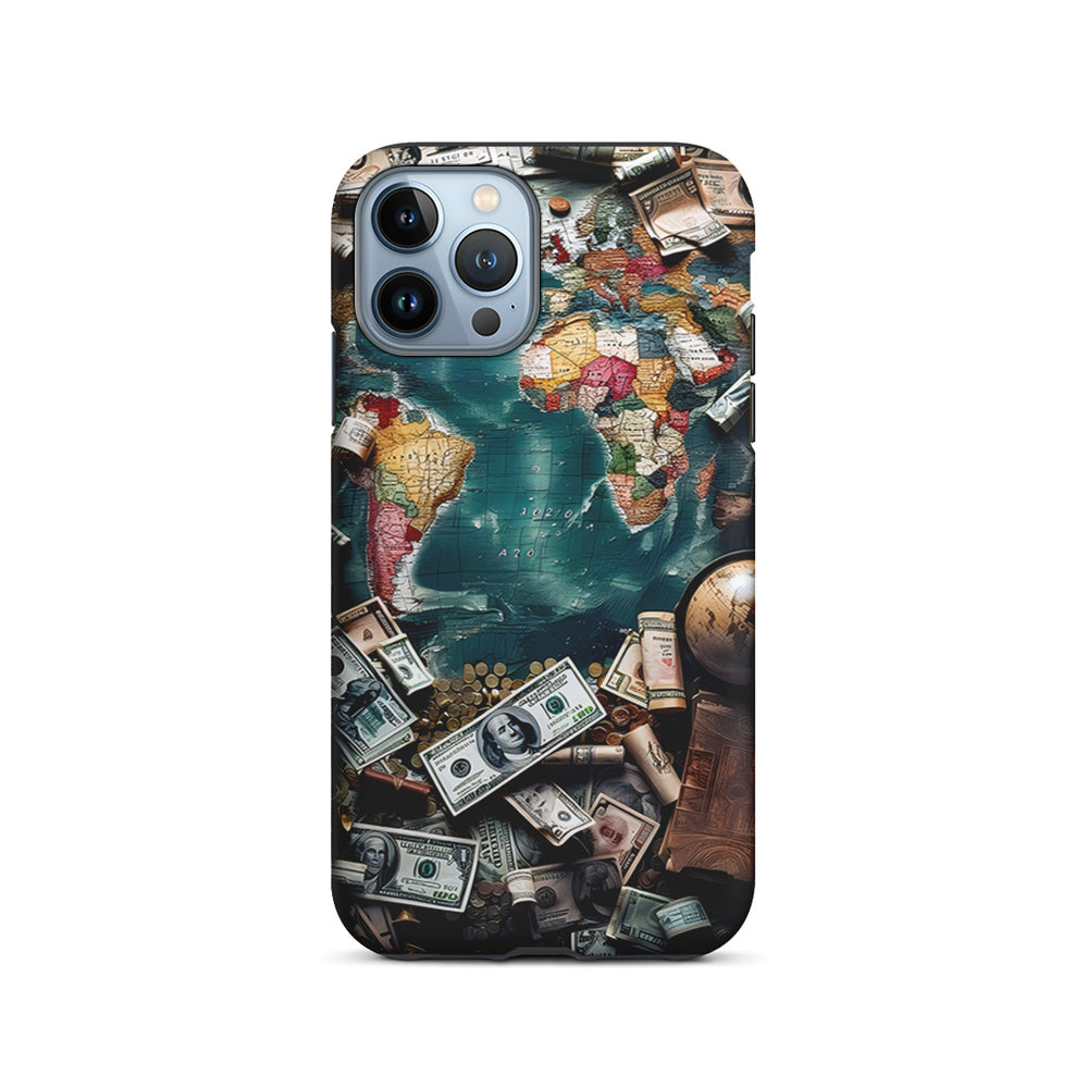 Money on The Map Travel iPhone 15 Pro Case