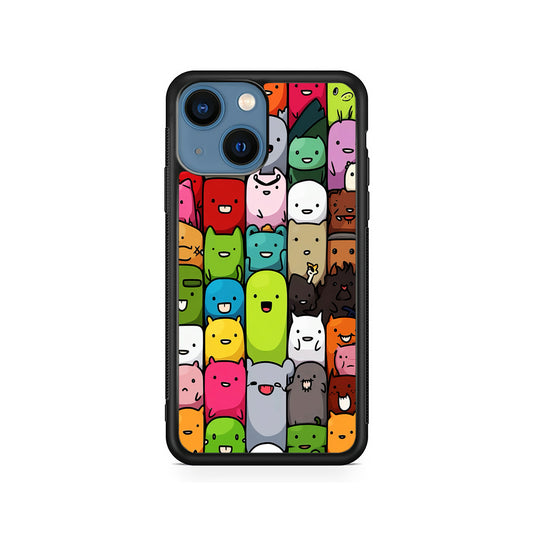 Monster Cute Cartoon Doodle iPhone 15 Plus Case