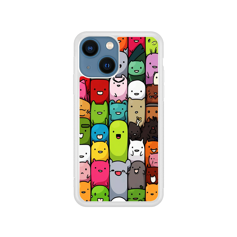 Monster Cute Cartoon Doodle iPhone 15 Plus Case