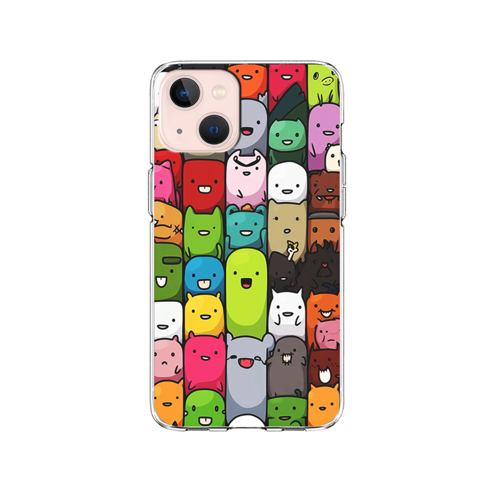 Monster Cute Cartoon Doodle iPhone 15 Plus Case