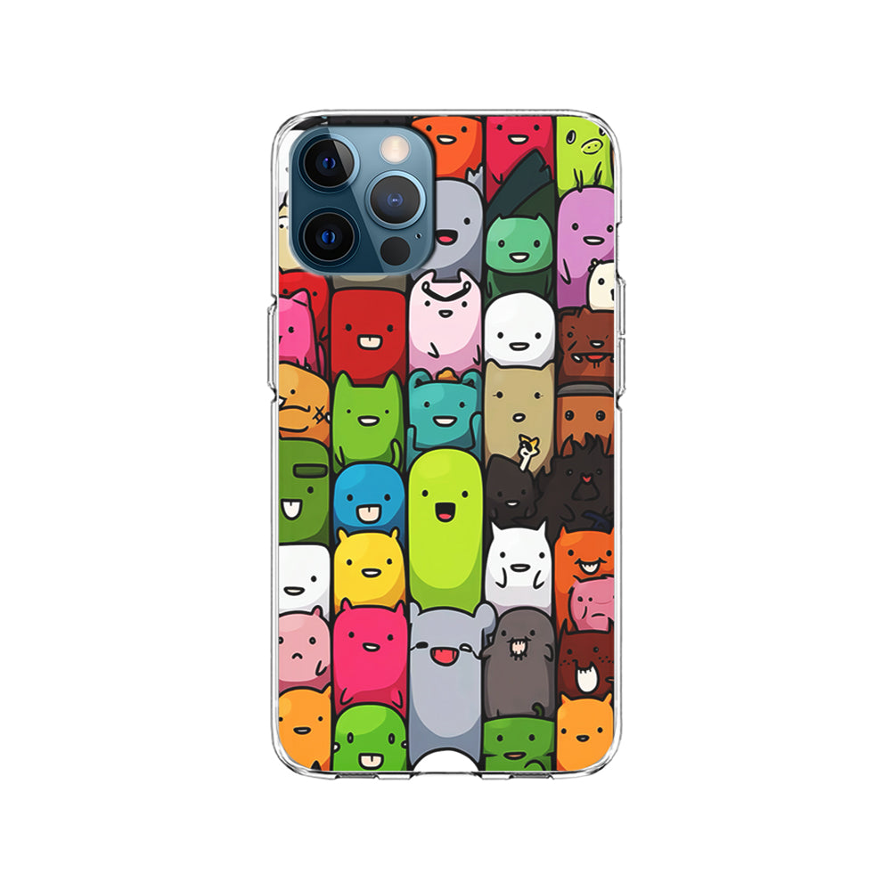 Monster Cute Cartoon Doodle iPhone 15 Pro Case