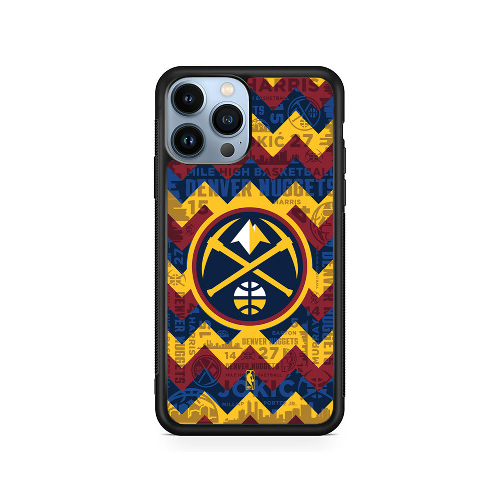 NBA Denver Nuggets Chevron iPhone 15 Pro Case