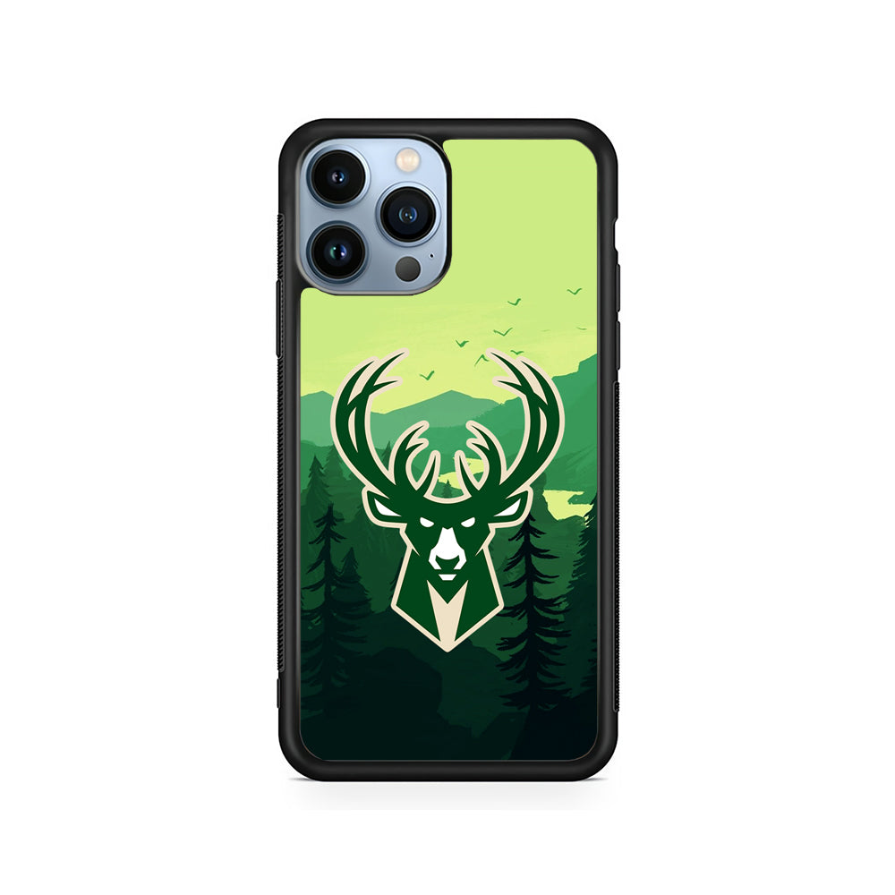 NBA Milwaukee Bucks Forest iPhone 14 Pro Case