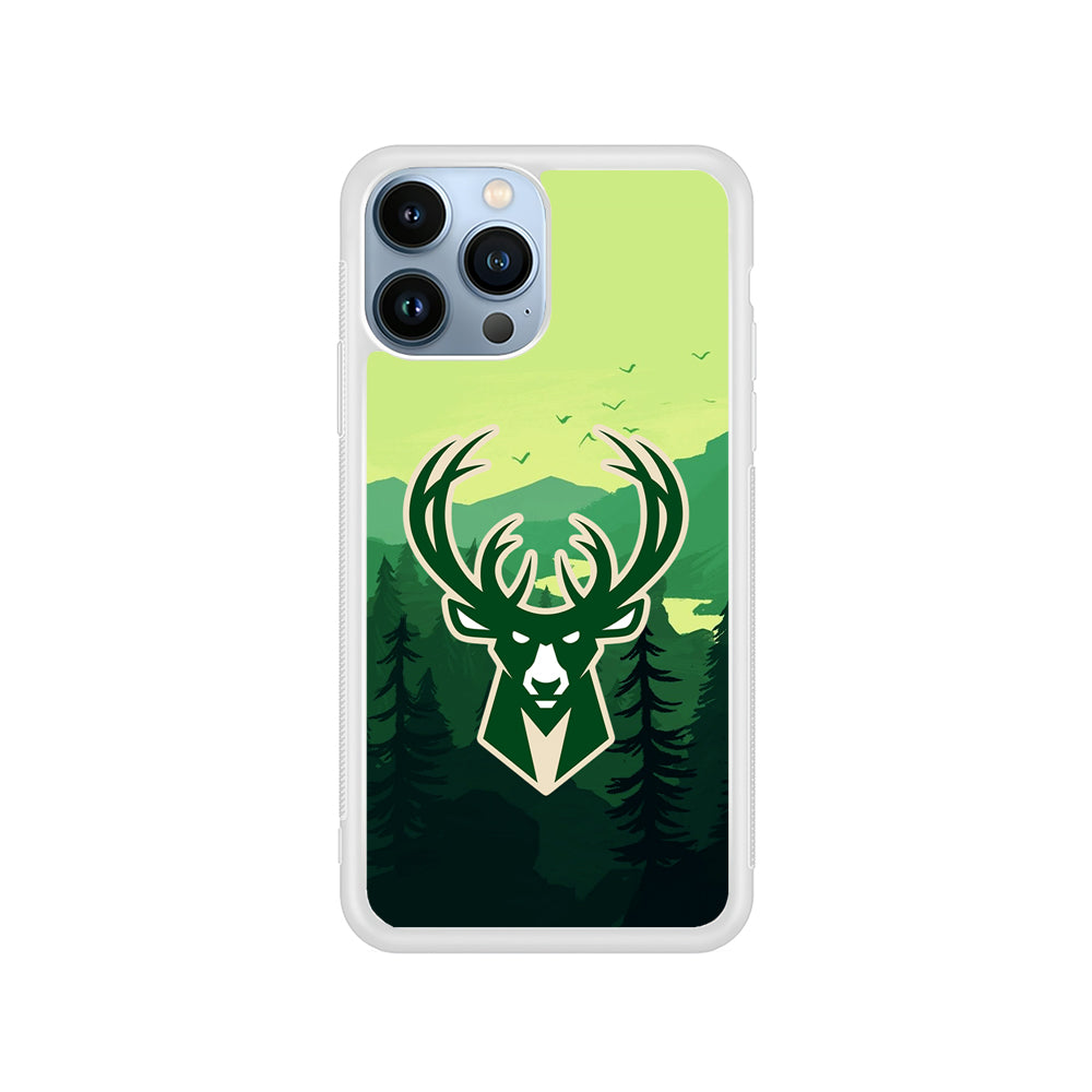 NBA Milwaukee Bucks Forest iPhone 14 Pro Case