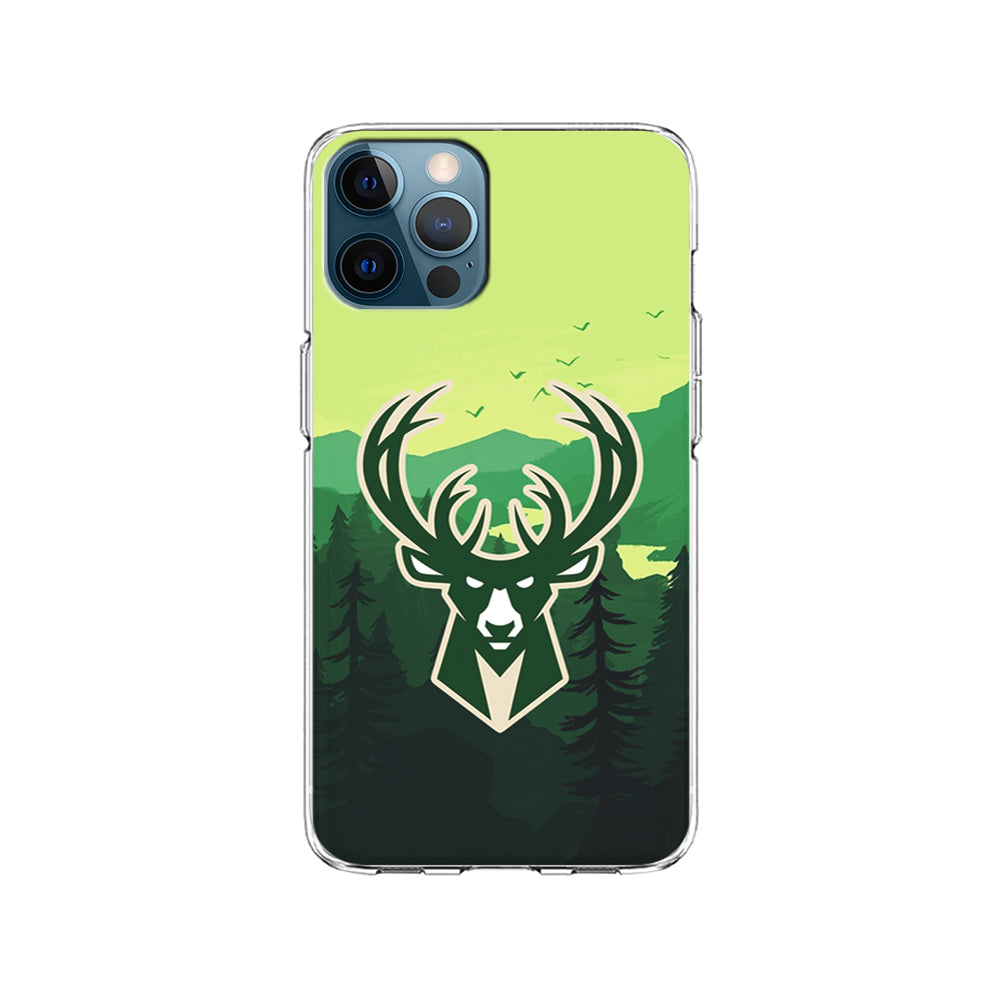 NBA Milwaukee Bucks Forest iPhone 14 Pro Case