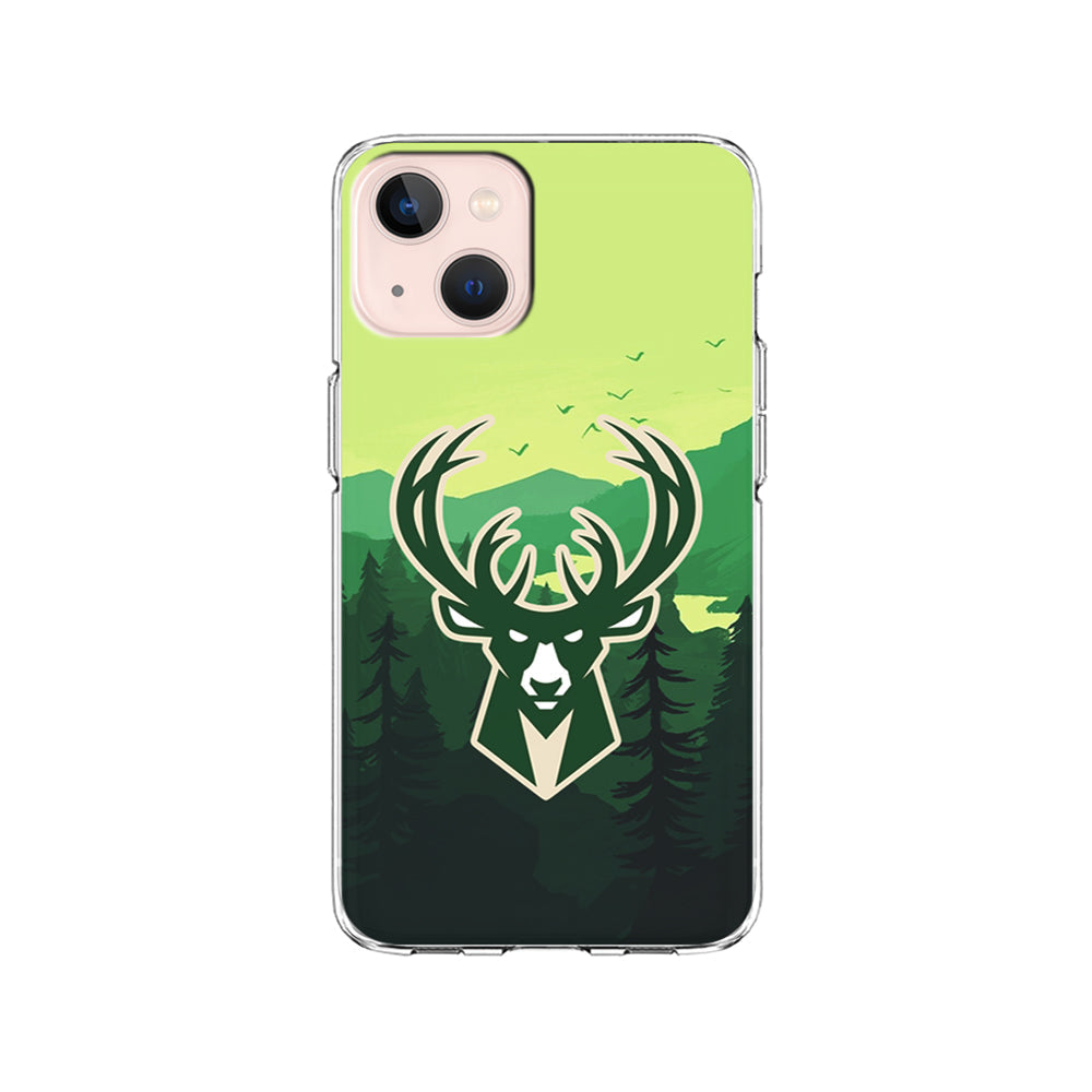 NBA Milwaukee Bucks Forest iPhone 15 Plus Case