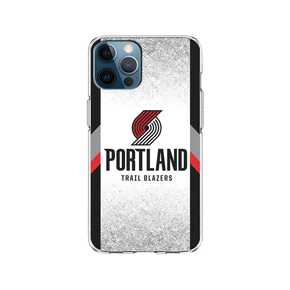 NBA Portland Trail Blazers Silver iPhone 14 Pro Case