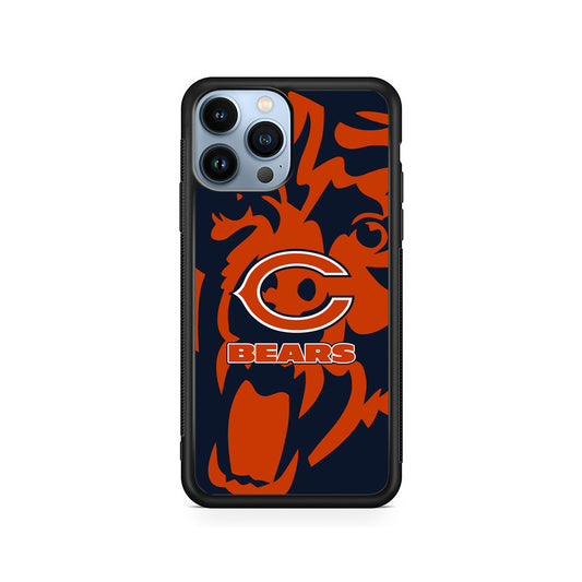 NFL Chicago Bears Scream Silhouette iPhone 15 Pro Case