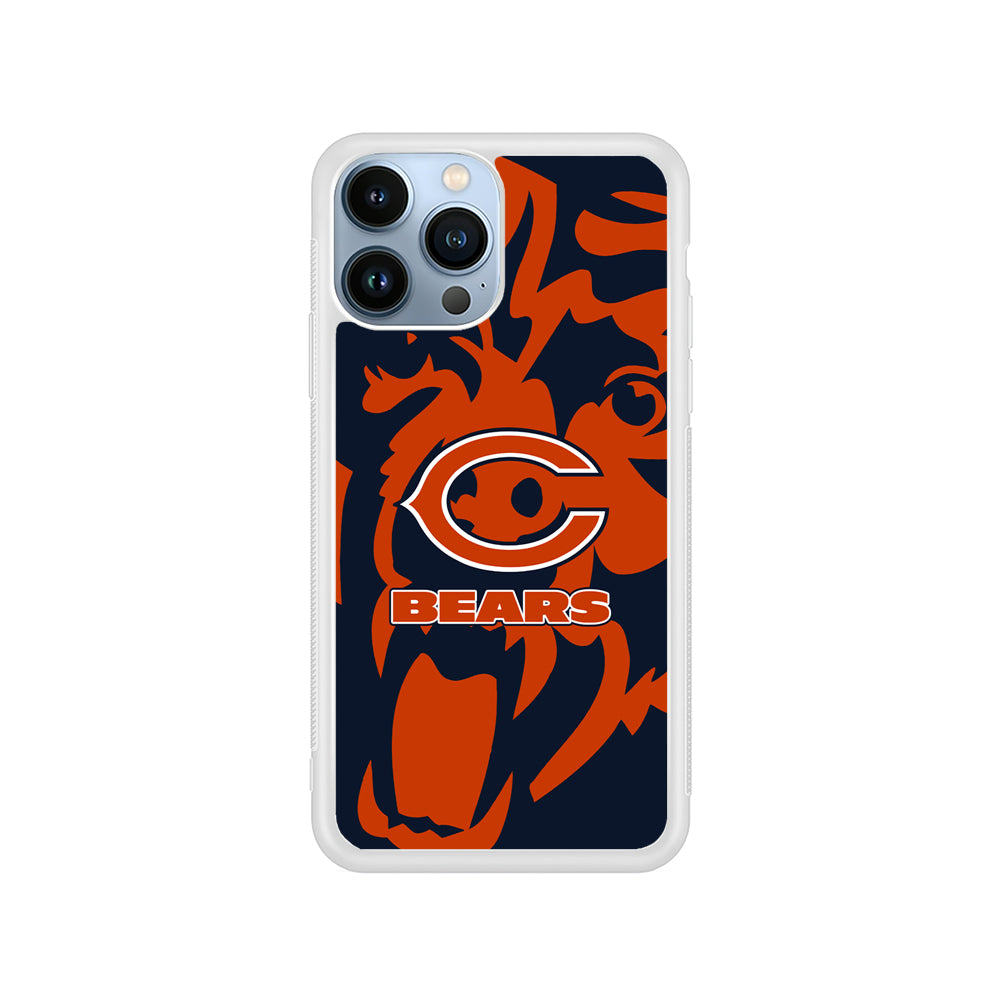 NFL Chicago Bears Scream Silhouette iPhone 15 Pro Case