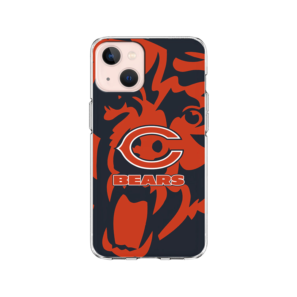 NFL Chicago Bears Scream Silhouette iPhone 15 Plus Case