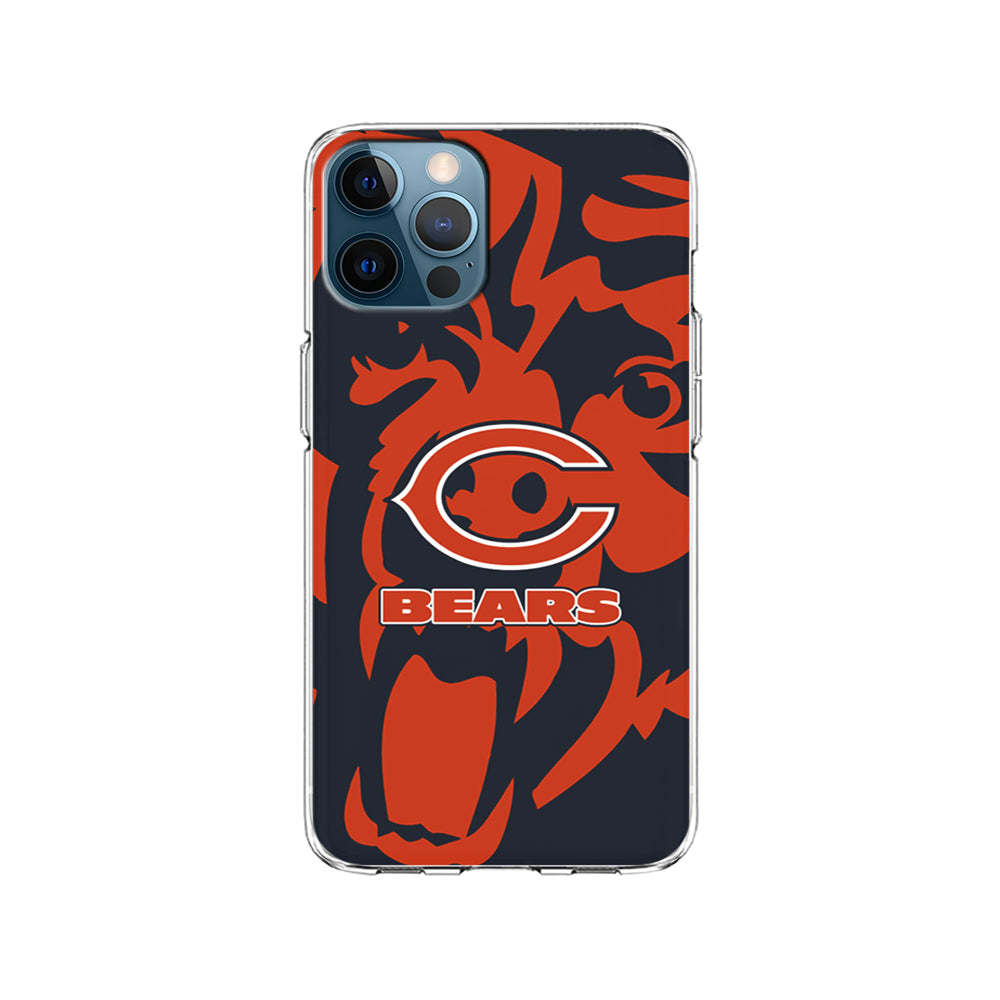 NFL Chicago Bears Scream Silhouette iPhone 15 Pro Case