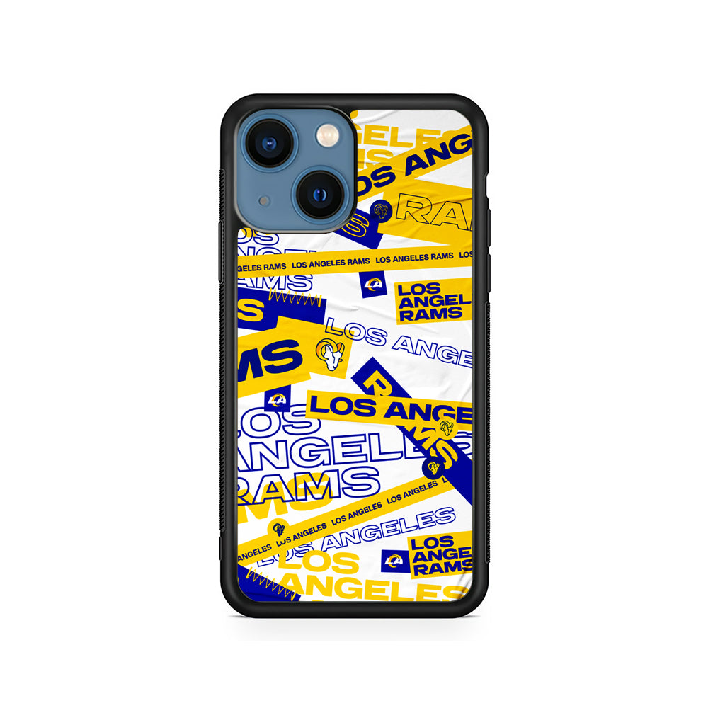 NFL Los Angeles Rams Logo Pattern iPhone 15 Plus Case