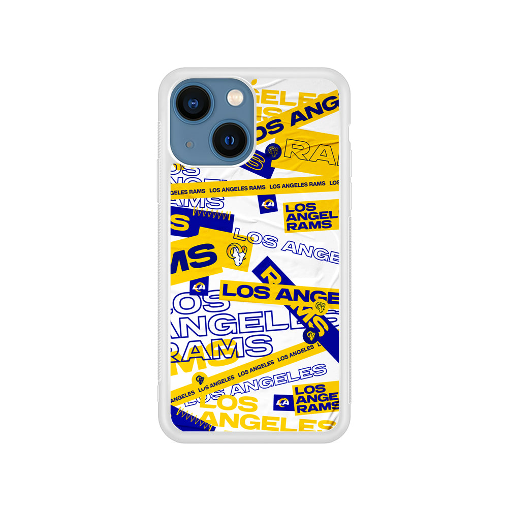 NFL Los Angeles Rams Logo Pattern iPhone 15 Plus Case