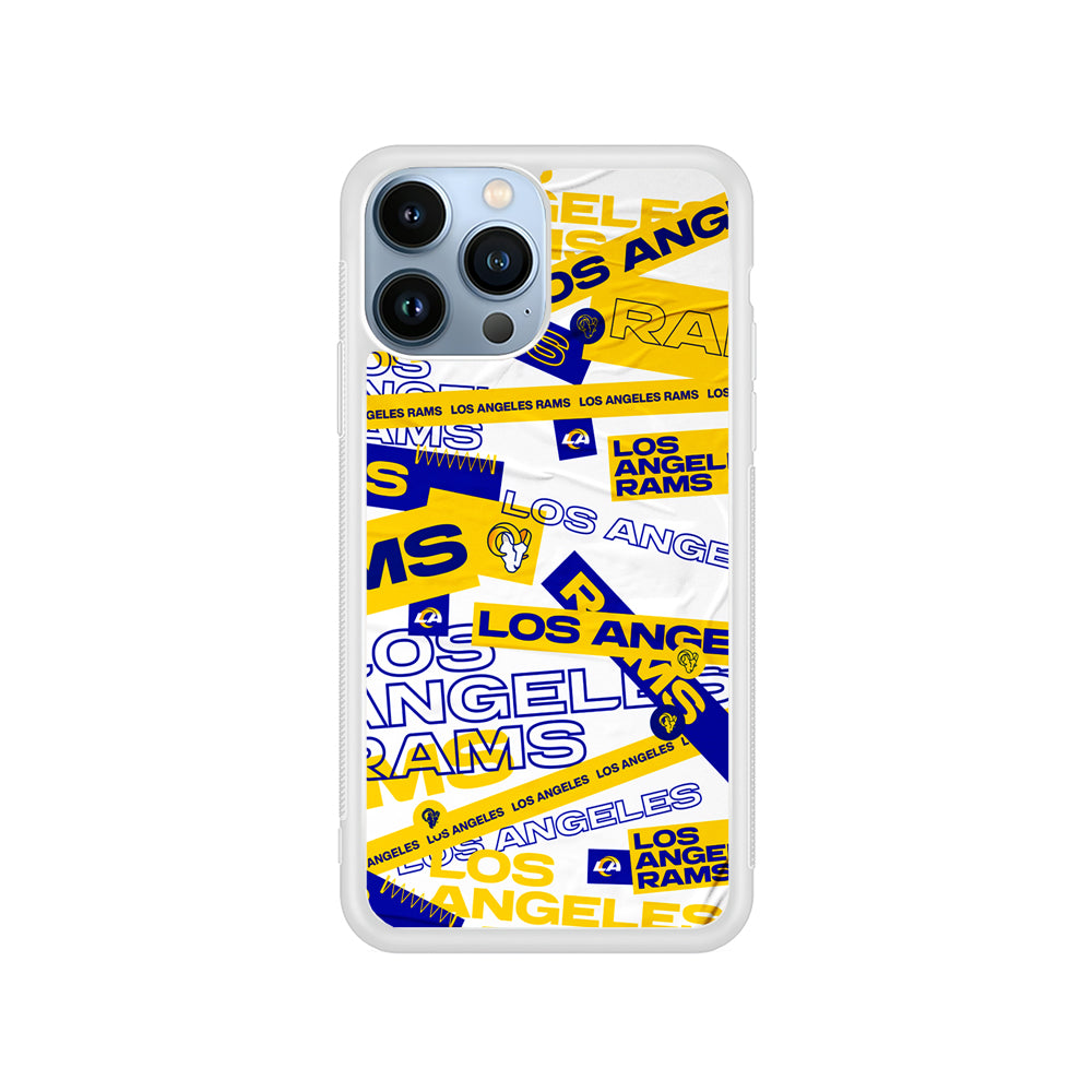 NFL Los Angeles Rams Logo Pattern iPhone 15 Pro Case