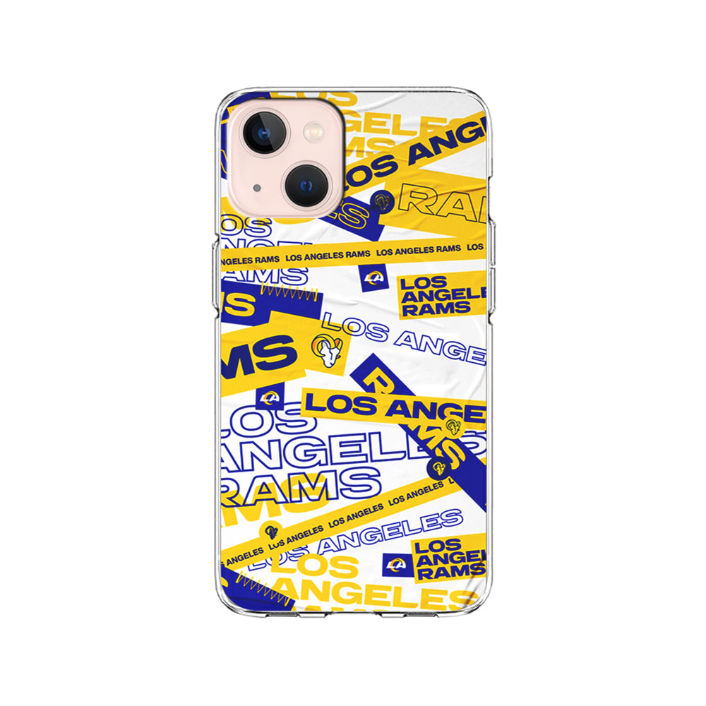 NFL Los Angeles Rams Logo Pattern iPhone 15 Plus Case