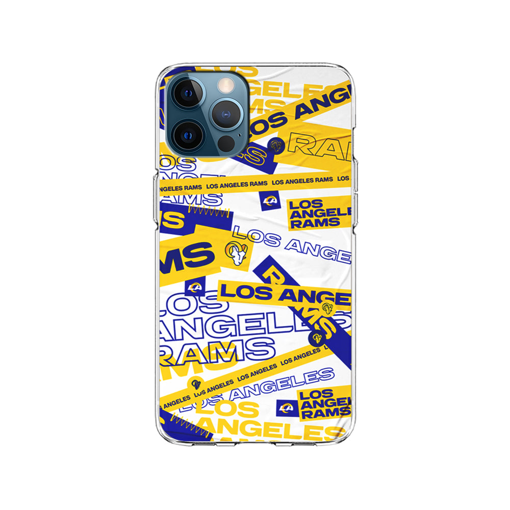 NFL Los Angeles Rams Logo Pattern iPhone 15 Pro Case