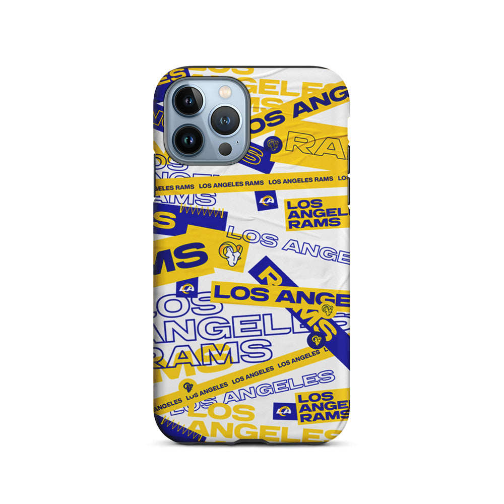 NFL Los Angeles Rams Logo Pattern iPhone 15 Pro Case