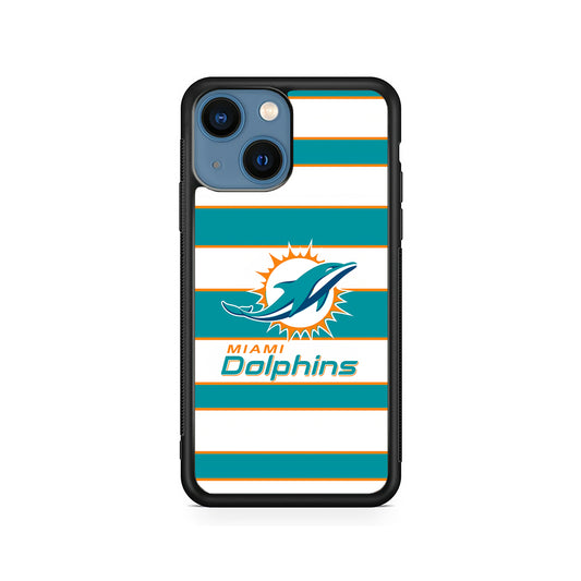 NFL Miami Dolphins White Stripe iPhone 15 Plus Case