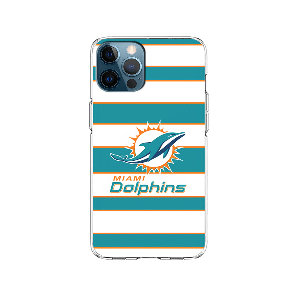 NFL Miami Dolphins White Stripe iPhone 15 Pro Case