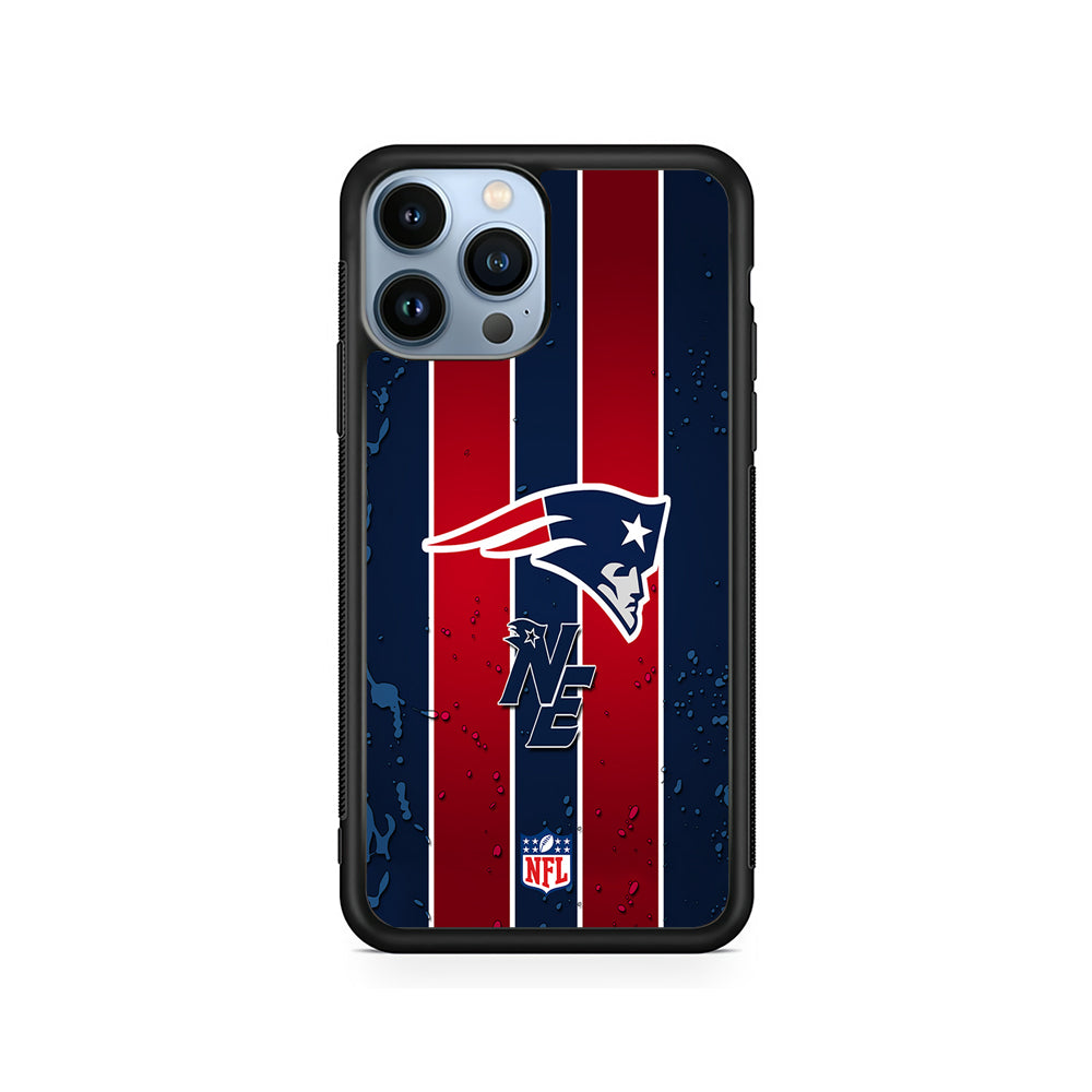 NFL New England Patriots Flag Line iPhone 14 Pro Case