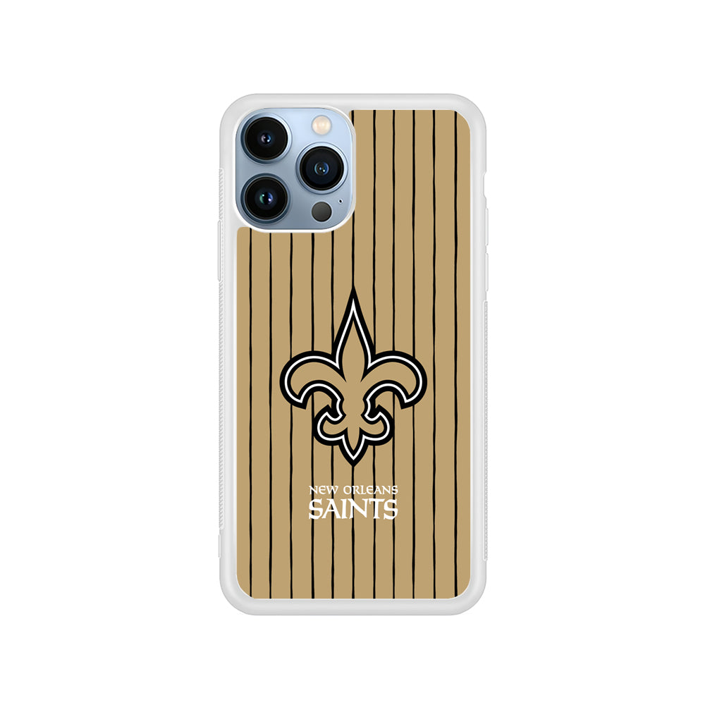 NFL New Orleans Saints Striped iPhone 15 Pro Case