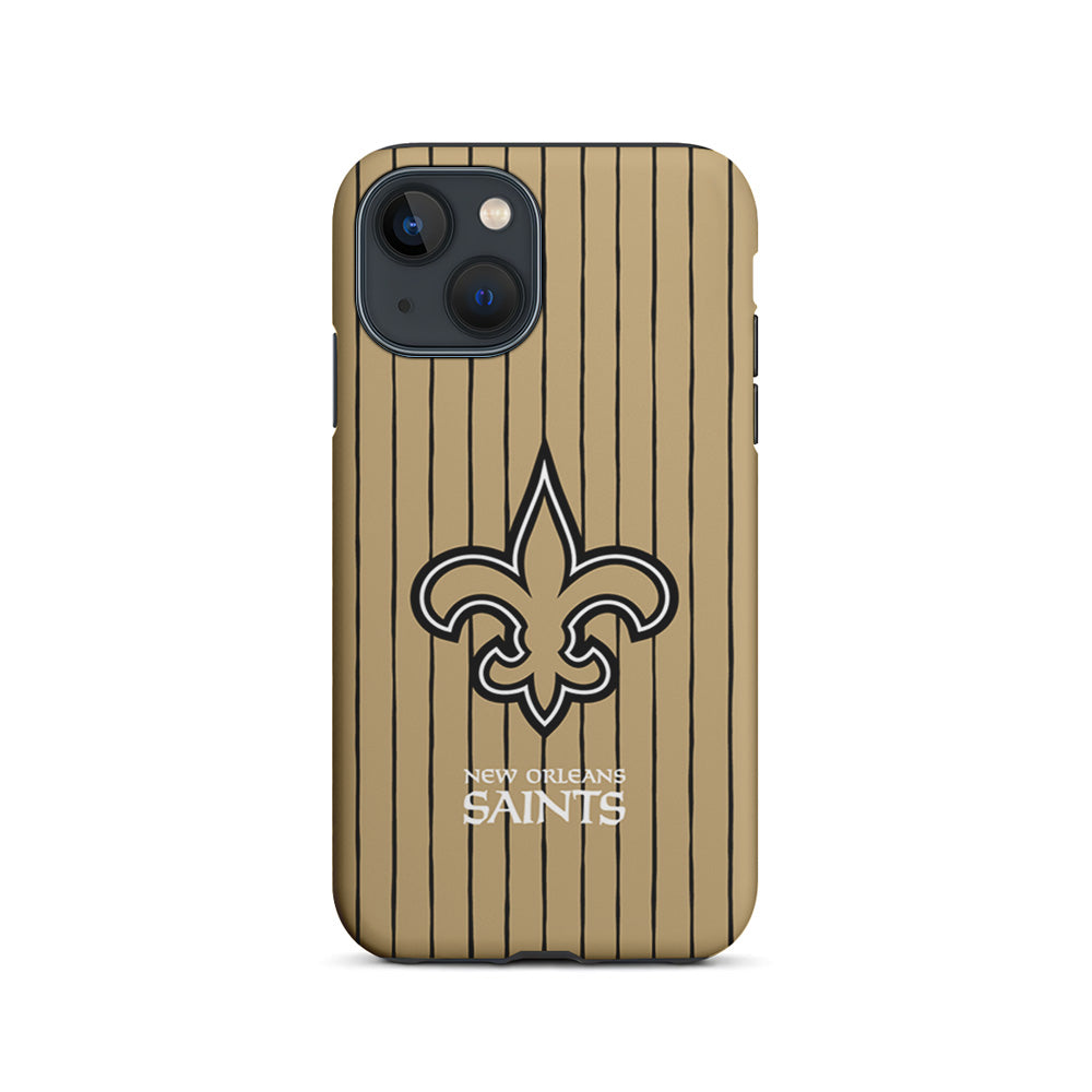 NFL New Orleans Saints Striped iPhone 15 Plus Case