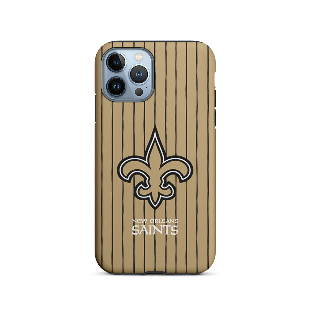 NFL New Orleans Saints Striped iPhone 15 Pro Case