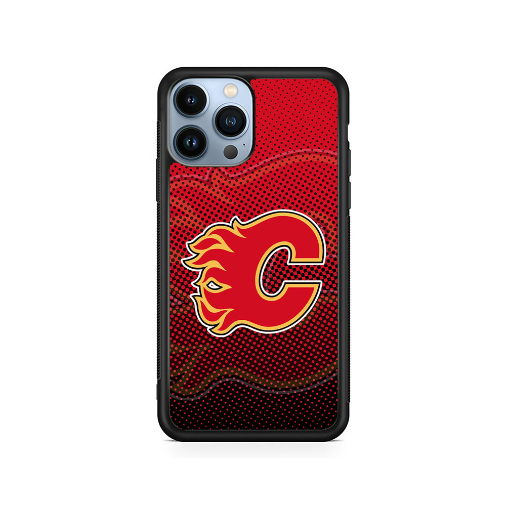 NHL Calgary Flames Dot iPhone 15 Pro Case