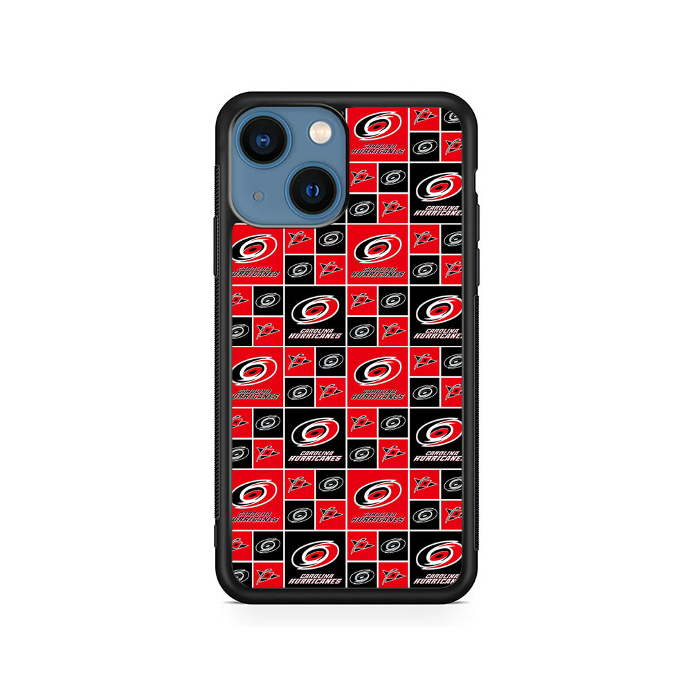 NHL Carolina Hurricanes Pattern iPhone 13 Mini Case