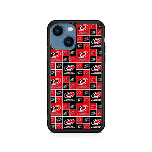 NHL Carolina Hurricanes Pattern iPhone 13 Mini Case