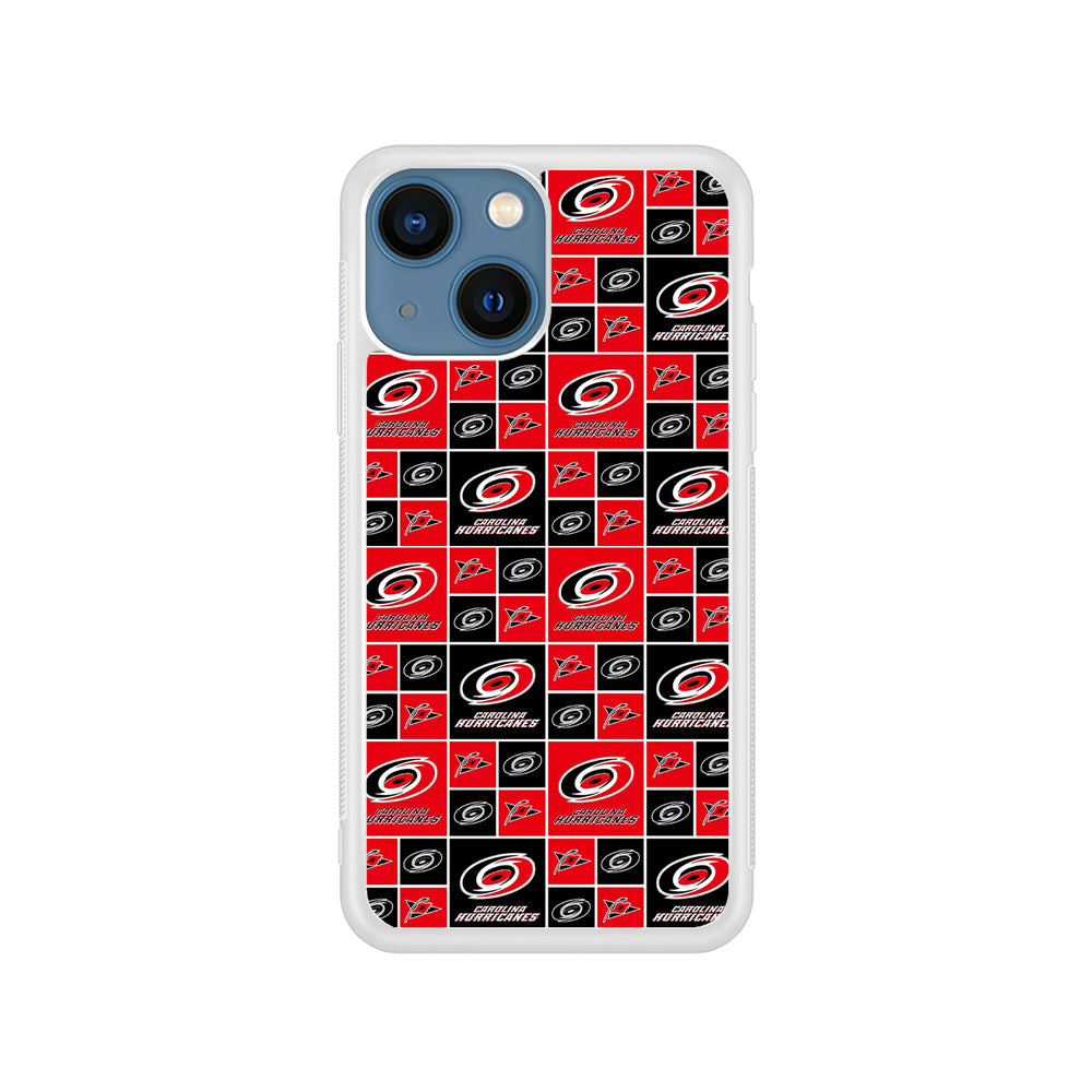 NHL Carolina Hurricanes Pattern iPhone 13 Mini Case