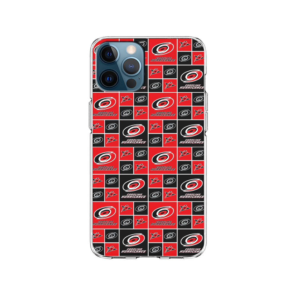 NHL Carolina Hurricanes Pattern iPhone 15 Pro Case