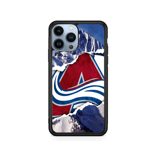 NHL Colorado Avalanche Mountains iPhone 15 Pro Case