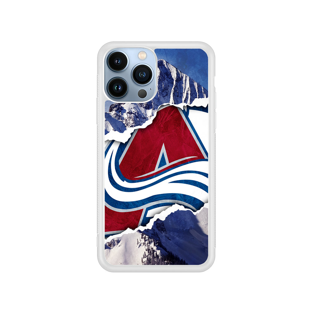 NHL Colorado Avalanche Mountains iPhone 15 Pro Case